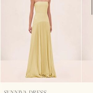 Alexis Strapless Cream Maxi Dress